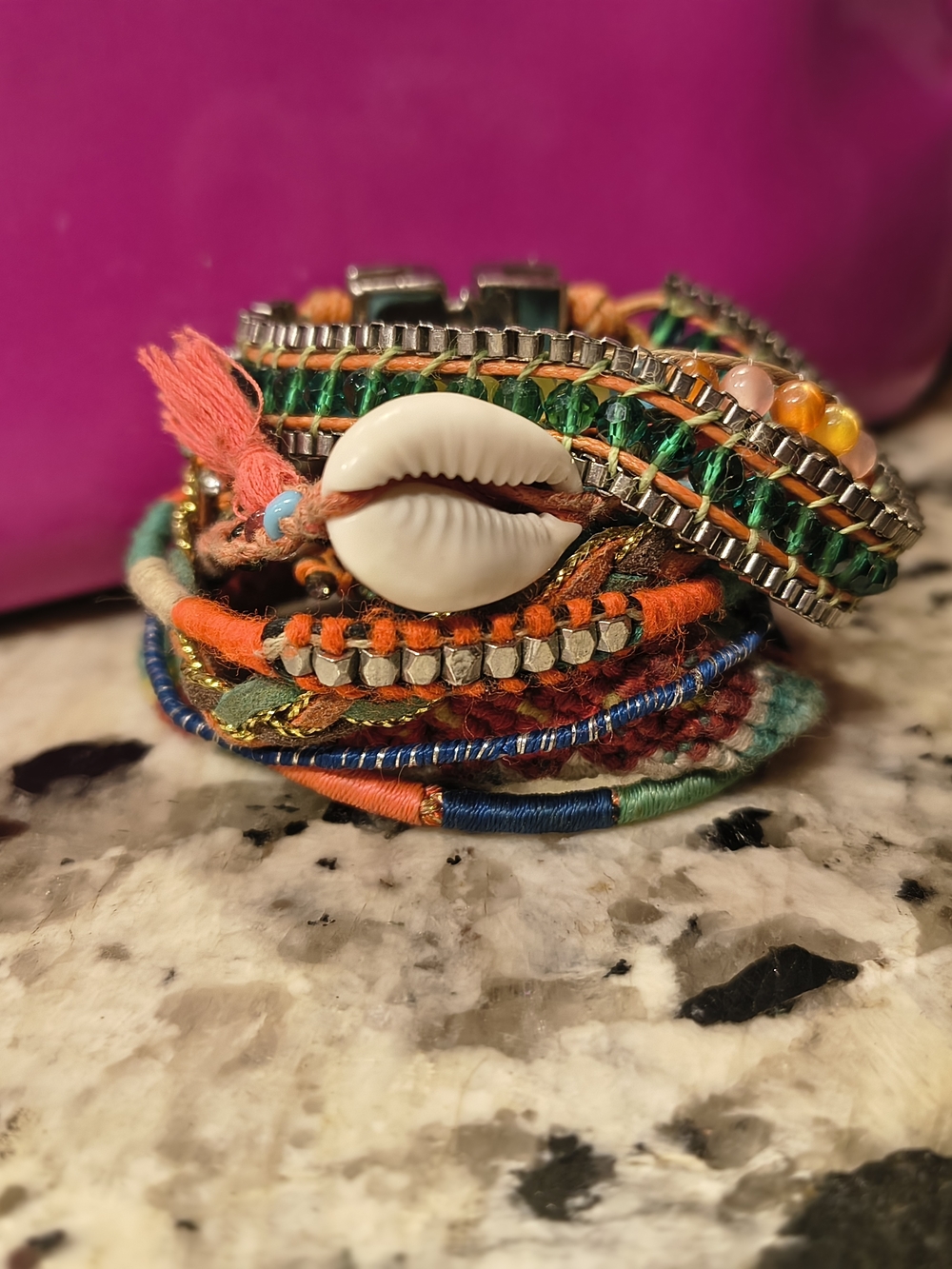 Hipanema Multicolor Shell Wrap Bracelet - Unbranded